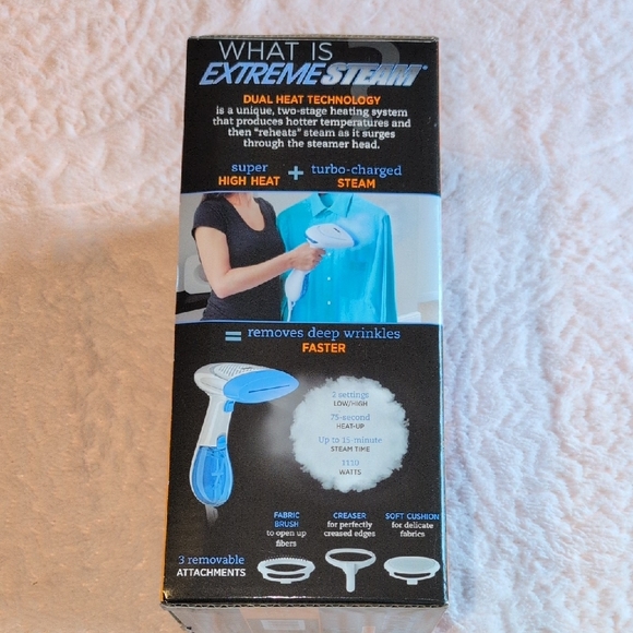 Conair Extreme Steam Handheld Steamer w/Dual Heat Technology. 5xFaster/30%Hotter - Picture 9 of 12
